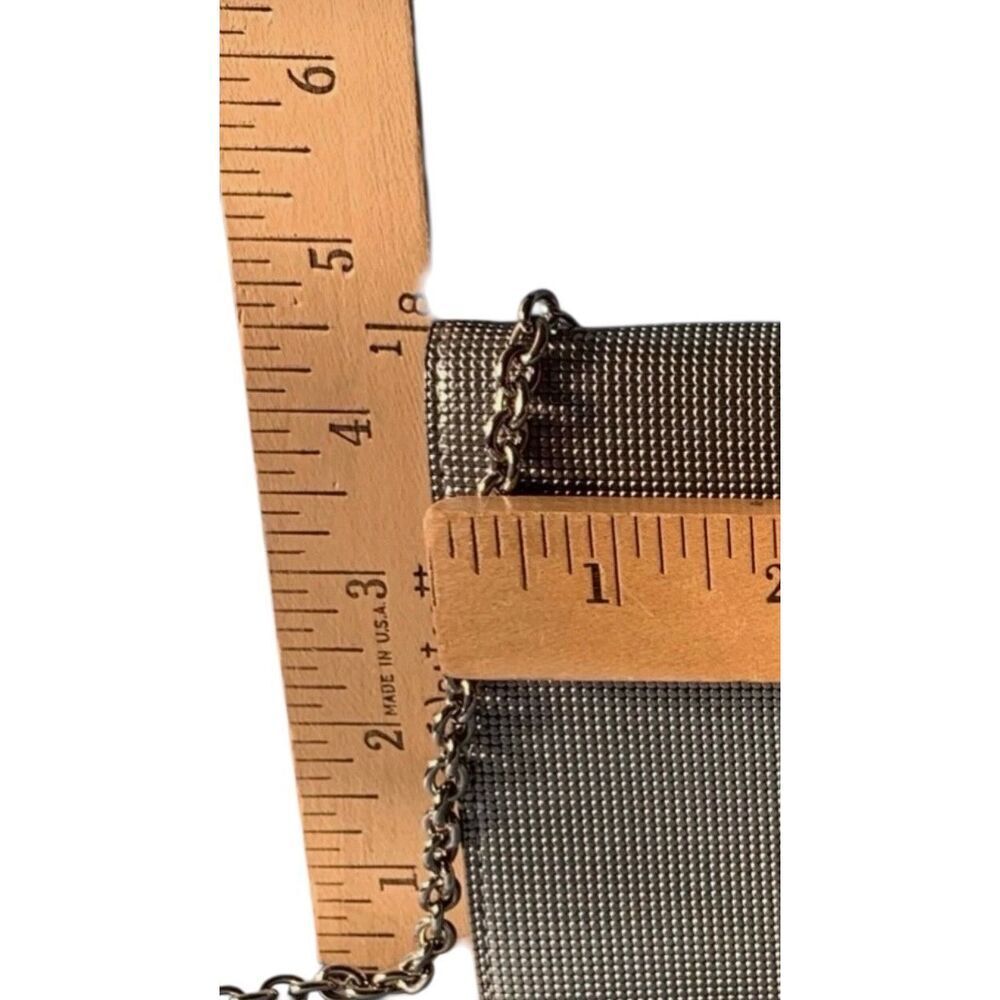 FENDI Metallic Calfskin Wallet On Chain Silver Clutch Purse AUTHENTIC $3800 - Picture 8 of 15